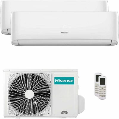 Hisense Hi-Comfort 2025 Dual-Split-Klimaanlage 7000 + 9000 BTU Inverter A++ WLAN-Außeneinheit 3.5 kW